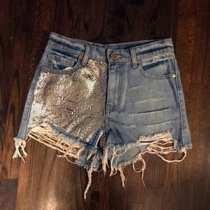 Unif Chainmail Metal Shorts 27